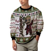 Hooktab We Are Groot Marvel Ugly Christmas Sweater