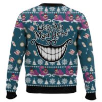 Hooktab We're All Mad Here Alice In Wonderland Ugly Christmas Sweater