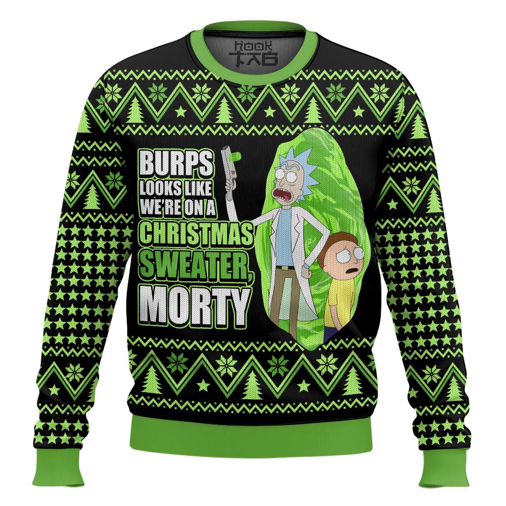 Hooktab We’re In a Xmas Sweater Rick And Morty Ugly Christmas Sweater Hooktab We’re In a Xmas Sweater Rick And Morty Ugly Christmas Sweater