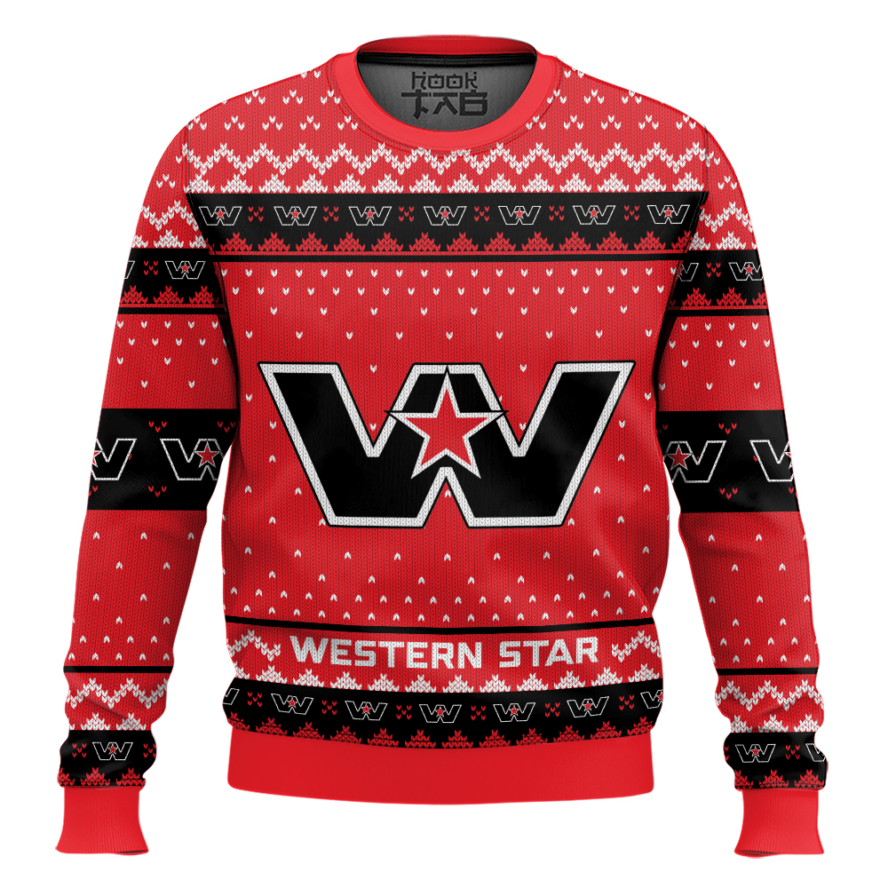 Hooktab Western Star Ugly Christmas Sweater Hooktab Western Star Ugly Christmas Sweater