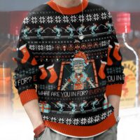 Hooktab What Are You In For? Everything Rick And Morty Ugly Christmas Sweater