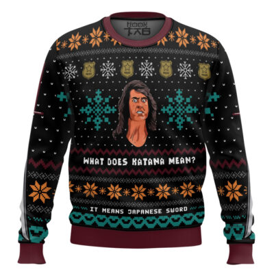 What Does Katana Mean? Samurai Cop Ugly Christmas Sweater