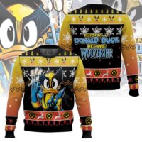 Hooktab What If Donal Duck Became Wolverine Ugly Christmas Sweater