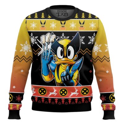 What If Donal Duck Became Wolverine Ugly Christmas Sweater