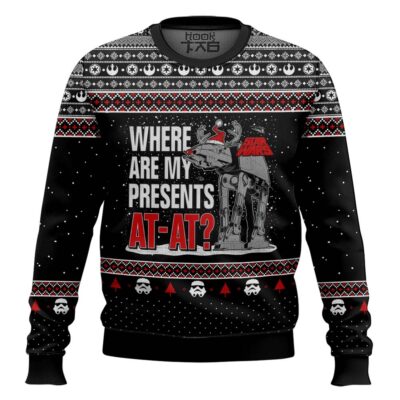 Where Are My Presents AT-AT Star Wars Ugly Christmas Sweater