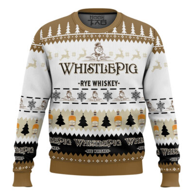 Whistle Pig Rye Whiskey Ugly Christmas Sweater