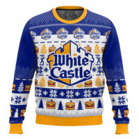 Hooktab White Castle Burger Ugly Christmas Sweater