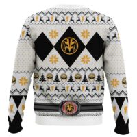 Hooktab White Ranger Mighty Morphin Power Ranger Ugly Christmas Sweater
