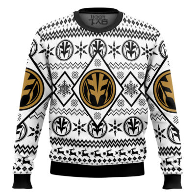 White Ranger Power Rangers Ugly Christmas Sweater