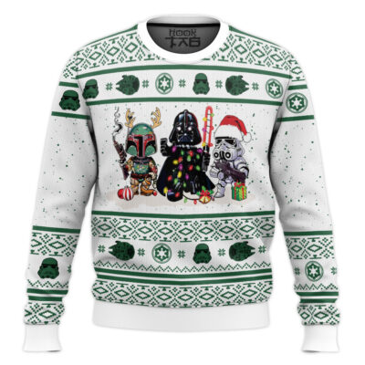 White Snow Chibi Vader Star Wars Ugly Christmas Sweater