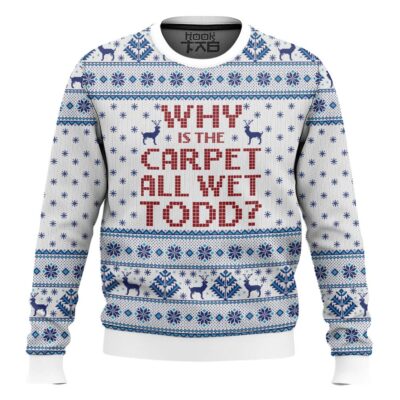 Why Is The Carpet All Wet National Lampoon's Vacation Ugly Christmas Sweater