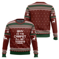 Hooktab Why Is The Carpet All Wet Todd National Lampoon's Vacation Ugly Christmas Sweater