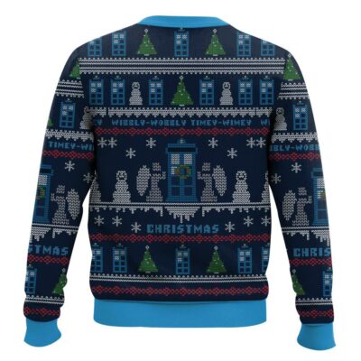 Hooktab Wibbly Wobbly Christmas Doctor Who Ugly Christmas Sweater