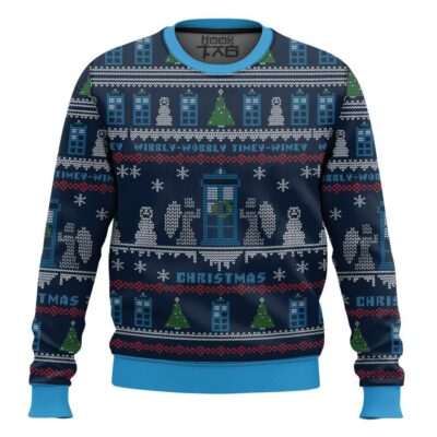 Wibbly Wobbly Christmas Doctor Who Ugly Christmas Sweater