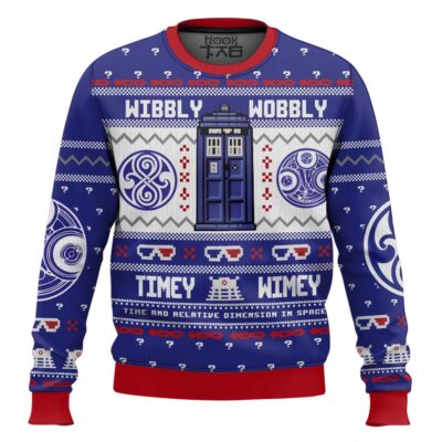 Wibbly Wobbly Timey Wimey Doctor Who Ugly Christmas Sweater
