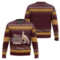 Hooktab Wild Turkey Bourbon Kentucky Whiskey Ugly Christmas Sweater