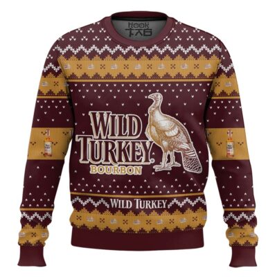 Wild Turkey Bourbon Kentucky Whiskey Ugly Christmas Sweater