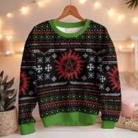 Hooktab Winchester Family Saving People Hunting Things Supernatural Ugly Christmas Sweater