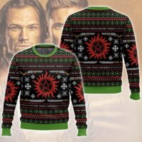 Hooktab Winchester Family Saving People Hunting Things Supernatural Ugly Christmas Sweater