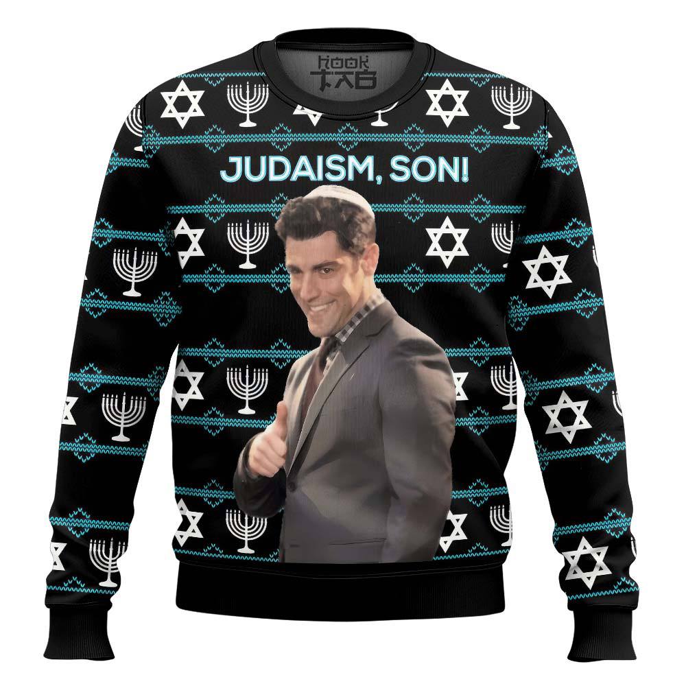 Hooktab Winston Schmidt Fox-new Girl Judaism Son Ugly Christmas Sweater Hooktab Winston Schmidt Fox-new Girl Judaism Son Ugly Christmas Sweater