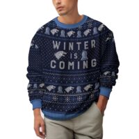 Hooktab Winter Is Coming Game Of Throne Ugly Christmas Sweater
