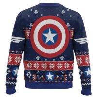 Hooktab Winter Soldier And Captain America Ugly Christmas Sweater