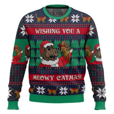 Wishing You A Meowy Catmas Ugly Christmas Sweater