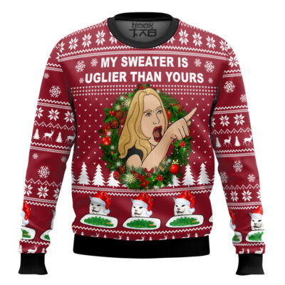 Woman Yelling At Cat Meme Ugly Christmas Sweater
