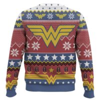 Hooktab Wonder Woman Logo Ugly Christmas Sweater