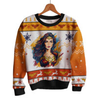 Hooktab Wonder Woman Ugly Christmas Sweater