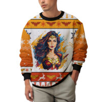 Hooktab Wonder Woman Ugly Christmas Sweater