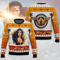 Hooktab Wonder Woman Ugly Christmas Sweater