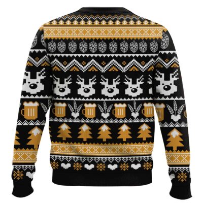 Hooktab Wonderful Time For A Beer Ugly Christmas Sweater
