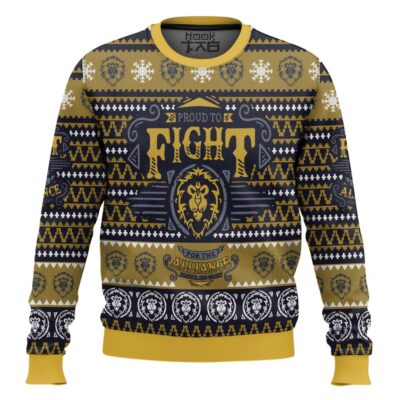 World Of Warcraft Fight For Alliance Ugly Christmas Sweater
