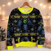 Hooktab Xenomorphs Alien Ugly Christmas Sweater