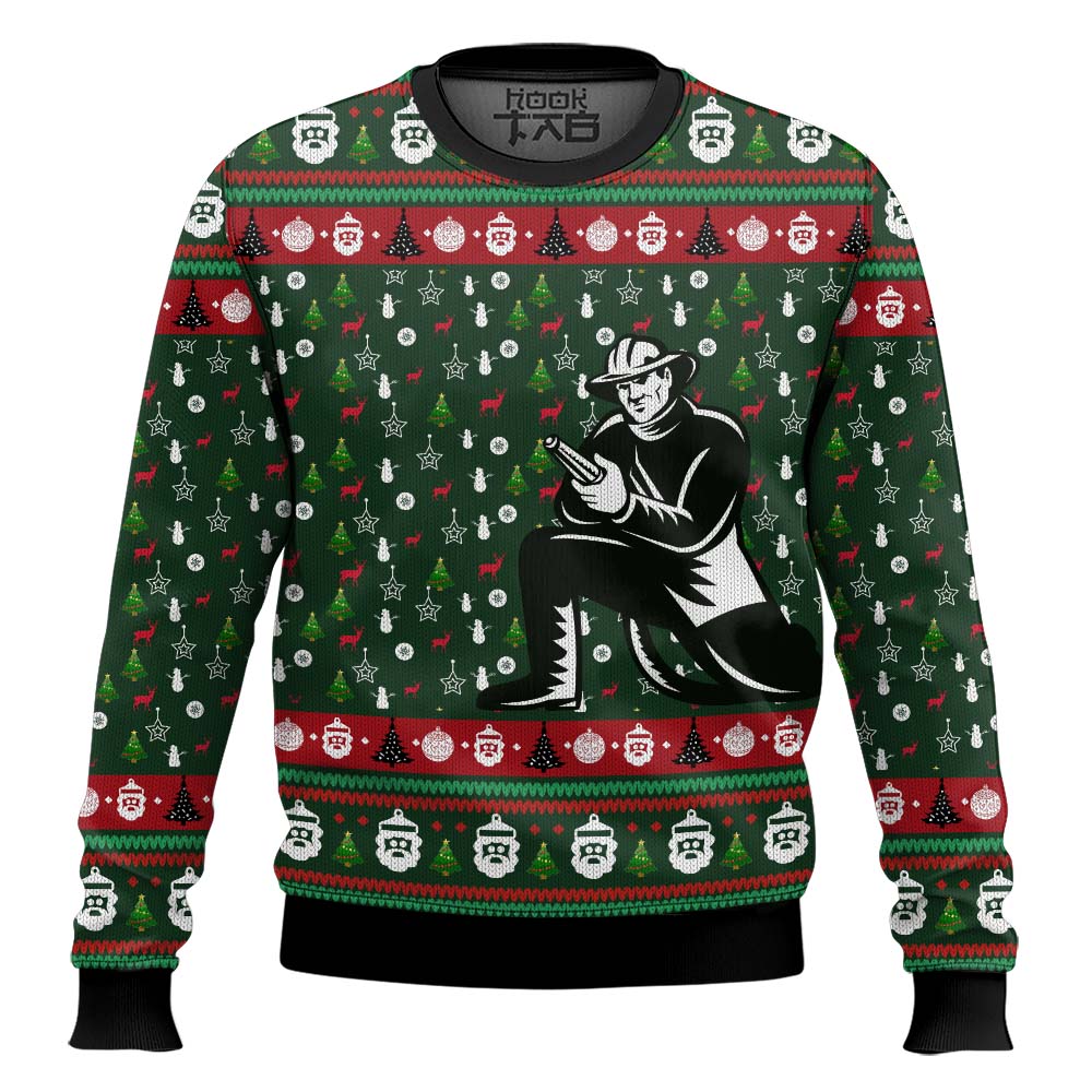Hooktab Xmas Awesome Firefighter Ugly Christmas Sweater Hooktab Xmas Awesome Firefighter Ugly Christmas Sweater