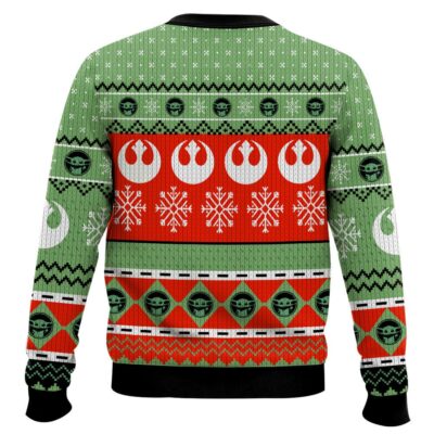 Hooktab Xmas Baby Yoda Starwars Ugly Christmas Sweater