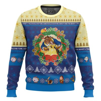 Xmas Beauty And The Beast Disney Ugly Christmas Sweater