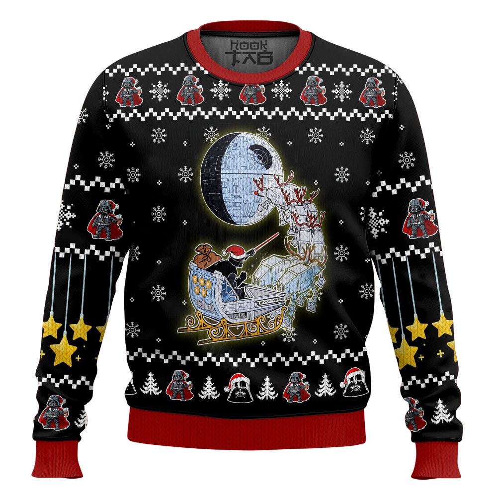 Hooktab Xmas Carriage Star Wars Ugly Christmas Sweater Hooktab Xmas Carriage Star Wars Ugly Christmas Sweater