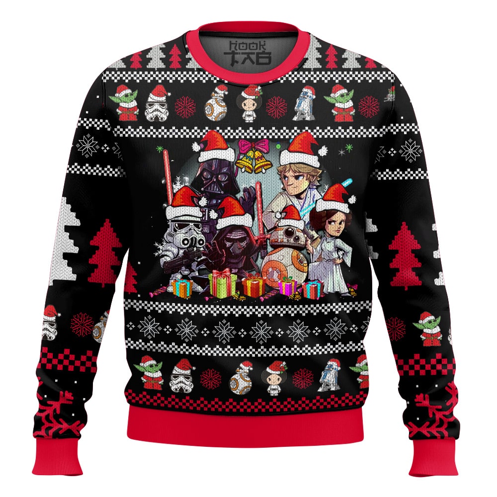 Hooktab Xmas Chib Star Wars Ugly Christmas Sweater Hooktab Xmas Chib Star Wars Ugly Christmas Sweater