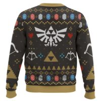 Hooktab Xmas Crest Zelda Ugly Christmas Sweater