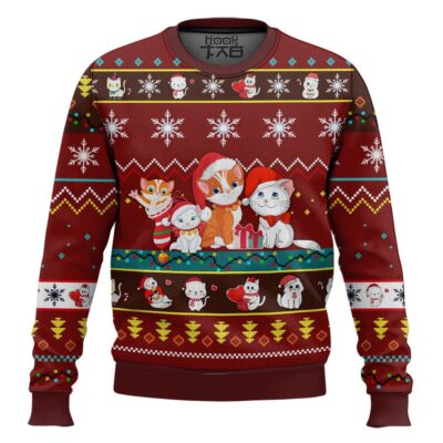 Xmas Cute Cat Ugly Christmas Sweater
