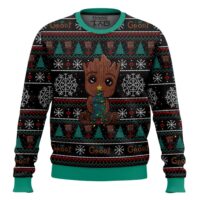 Hooktab Xmas Groot Marvel Ugly Christmas Sweater