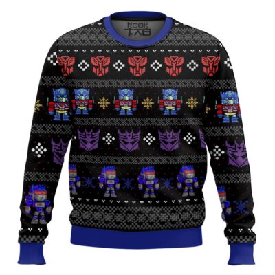 Xmas In Disguise Transformers Ugly Christmas Sweater
