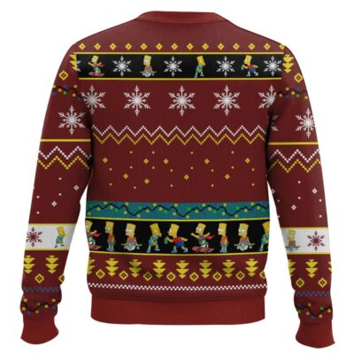 Hooktab Xmas Moment The Simpson Family Ugly Christmas Sweater