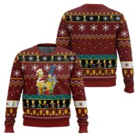 Hooktab Xmas Moment The Simpson Family Ugly Christmas Sweater