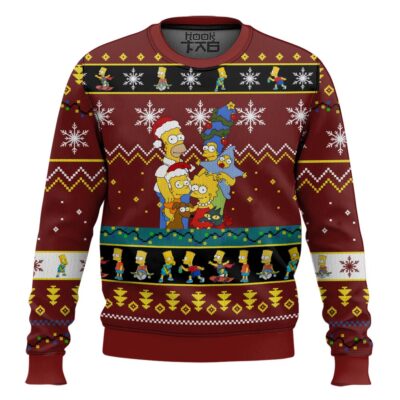Xmas Moment The Simpson Family Ugly Christmas Sweater