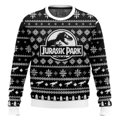 Xmas Night Jurassic Park Ugly Christmas Sweater