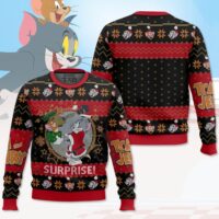 Hooktab Xmas Surprise! Tom And Jerry Ugly Christmas Sweater
