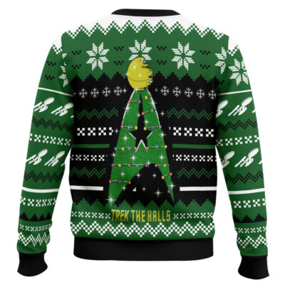 Hooktab Xmas Tree Trek The Halls Star Trek Ugly Christmas Sweater